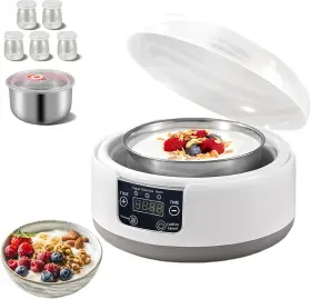 Ann Katy Maker1 Yogurt Maker With Adjustable Time Control Automatic Digital Yoghurt Machin