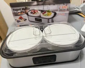 Cewajbaa Snj-102a Stainless Steel Electric Yogurt Maker 2 Glass Containers Temp Control