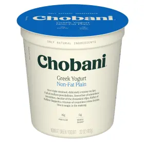 Chobani 894700010137 Non-fat Plain Greek Yogurt 32oz 32 Ounce Large
