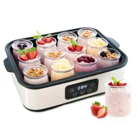 Collier Kitchen 199284589476 Automatic Yogurt Maker 12 Glass Jars 180ml Digital Timer And Temp Control Collier Kitchen 199284589476 Automatic Yogurt Maker 12 Glass Jars 180ml Digital Timer And Temp Control