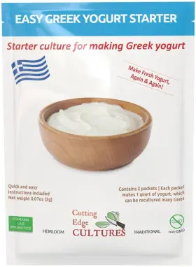 Cutting Edge Cultures 796520489110 Easy Greek Yogurt Starter By Creamy Healthy Homemade In Just 24 Hour Cutting Edge Cultures 796520489110 Easy Greek Yogurt Starter By Creamy Healthy Homemade In Just 24 Hour
