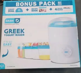 Dash 852079003952 Greek Yogurt Maker Bonus Value Pack New Open Box Bjs 4 Travel Cups