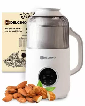 Delcino 197644321612 Dairy Free Nut Milk Maker Machine And Yogurt - 27 Oz Homemade Oat