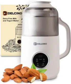 Delcino 800689594759 Dairy Free Nut Milk Maker Machine And Yogurt - 27 Oz Stainless Steel