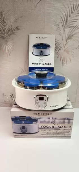 Dr Mercola 813006018012 Yogurt Maker Adjustable Temp And Time Glass Jars Kinetic Culture