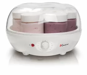 Euro Cuisine 737770010013 Automatic Yogurt Maker With 7 - 6oz Jars And 15 Hr Timer