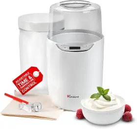 Euro-cuisine Inc 705353494765 Yogurt Maker 2-quart Glass Jar Free Thermometer And Strainer Bag 2025 Edition