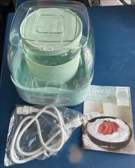 Luvele Lppym300wus Luv L Pure Plus Yogurt Maker 2.1 Quart 2l Glass Container