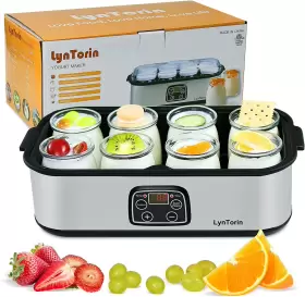 Lyntorin 313025110181 Yogurt Maker Automatic Digital Machine With Adjustable Temperature