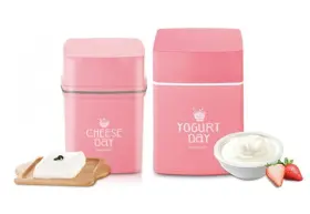 Roichen 809418121480 No Electric Homemade Yogurt Maker And Cheese Set Pink Color