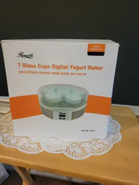 Rosewill Rhym-13001 Yogurt Maker 7 Glass Cups Digital Timer Lcd Display Small Appliance