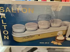 Salton Gm-10 Family Size Yogurt And Yo-cheese Maker Yellow Us Vintage Classic 1978