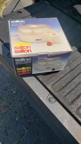 Salton Gm-7w Vintage Yogurt Marker Model Jars With Covers New