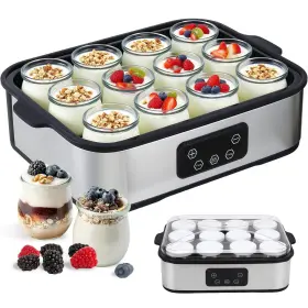 Superrc 739411642850 Automatic Yogurt Maker 12 180ml Jars Digital Machine Adjustable