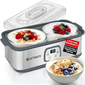 Ultimate 850054836182 Probiotic Yogurt Maker With Adjustable Time And Temp Control - Make Tr