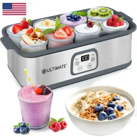 Ultimate B0ddv3v6jv Probiotic Yogurt Maker Adjustable Temperature Time Control - Make