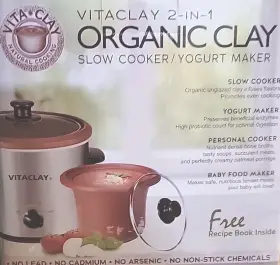 VS600 VITACLAY Stoneware Yogurt Maker Slow Cooker VS600 VITACLAY Stoneware Yogurt Maker Slow Cooker