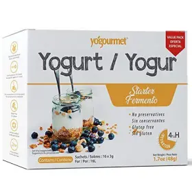 Yogourmet 056828121557 Yogurt Starter 16 Pack - Make At Home Culture All Natura