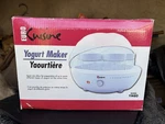 Euro Cuisine Ym80 Yogurt Maker White W/ 7 Glass Jars & Time Indicator. Fixed Price $79.95.